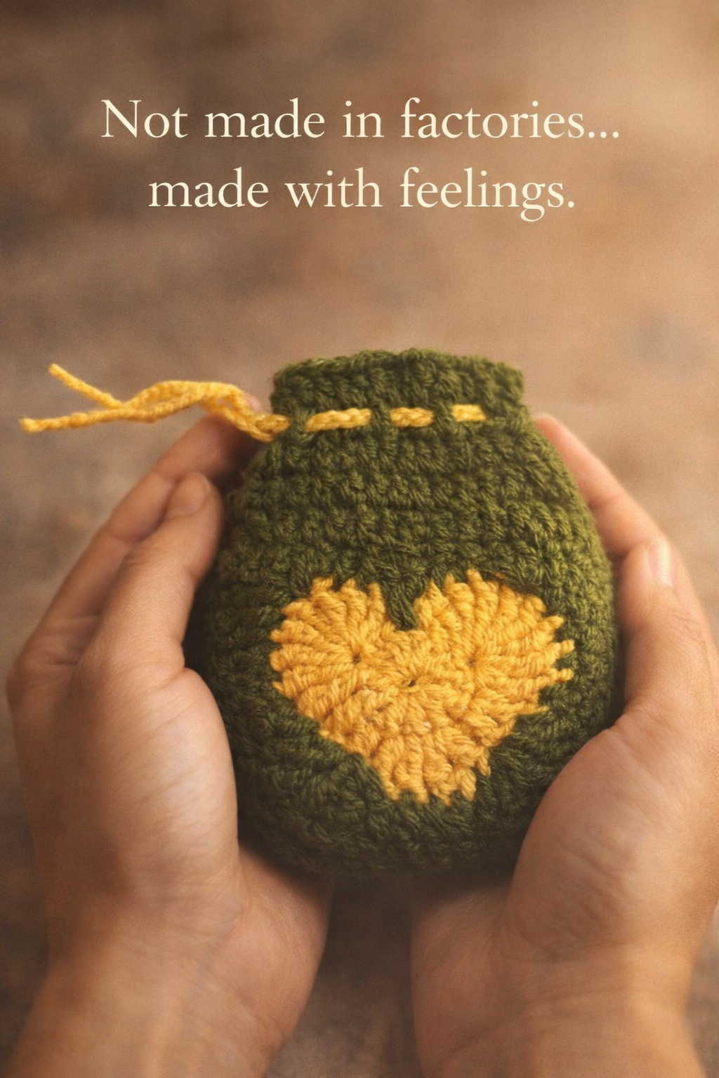 Handmade Crochet Heart Pouch – Emotional Handmade Gift