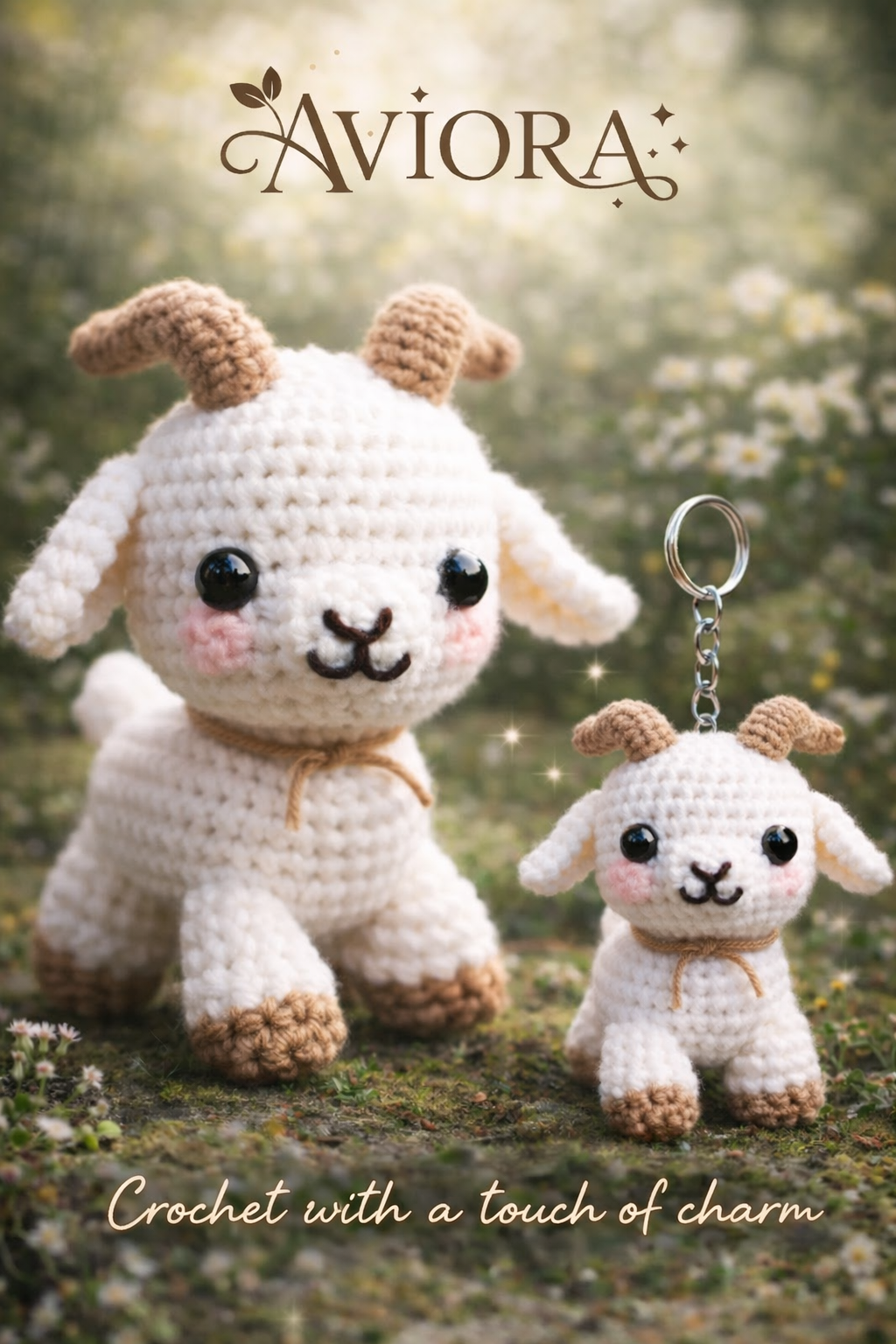 Handmade Crochet Goat Plush Toy | Cute Amigurumi Goat
