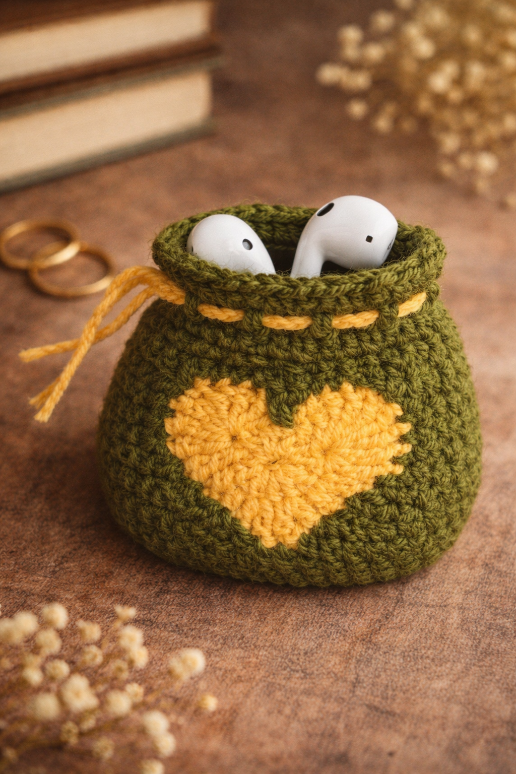 Handmade Crochet Heart Pouch – Emotional Handmade Gift