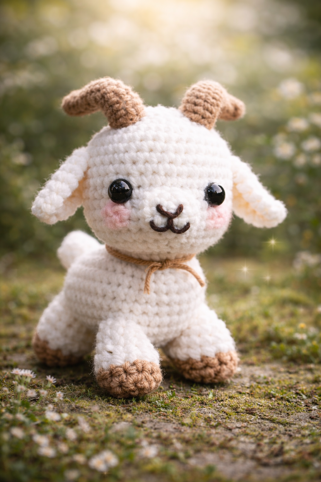 Handmade Crochet Goat Plush Toy | Cute Amigurumi Goat
