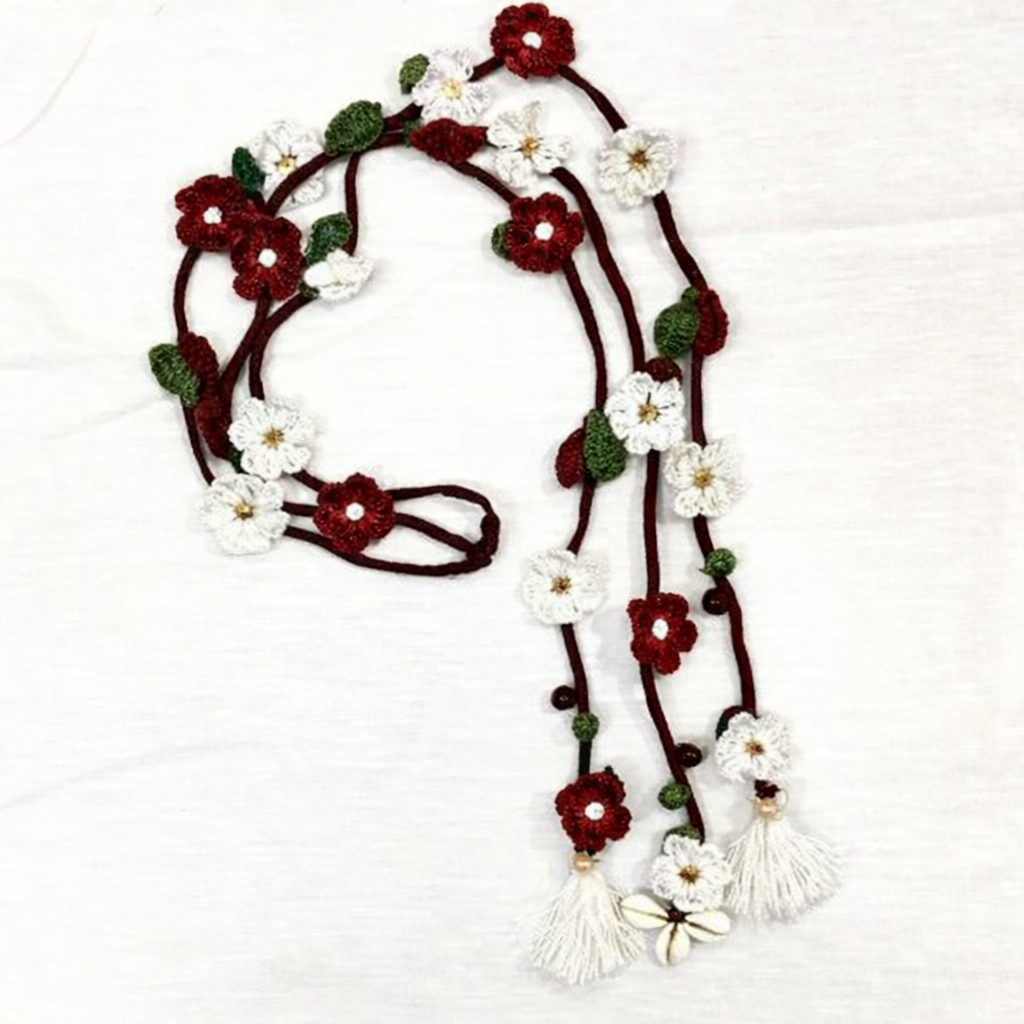 Handmade Crochet Floral Parandi