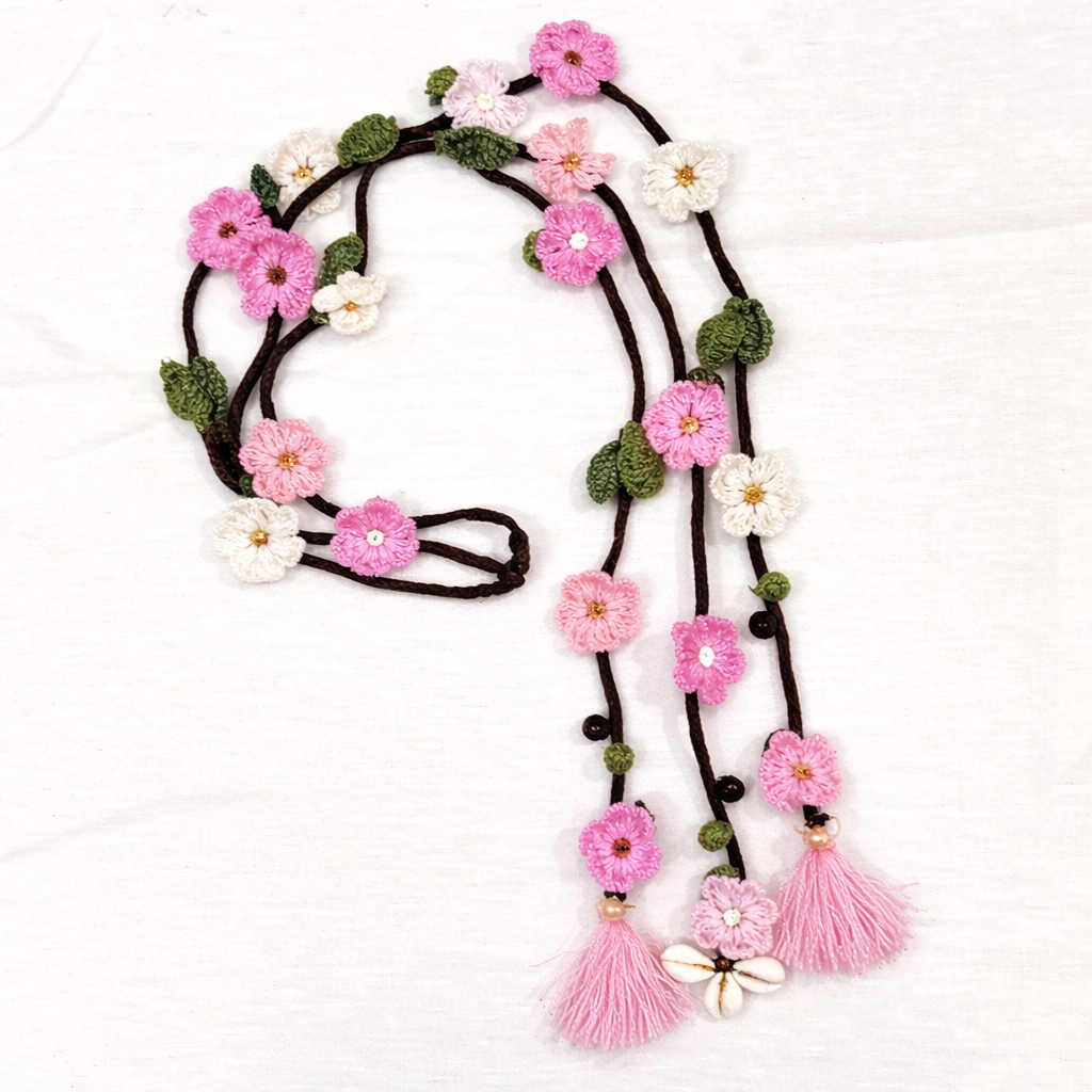 Handmade Crochet Floral Parandi