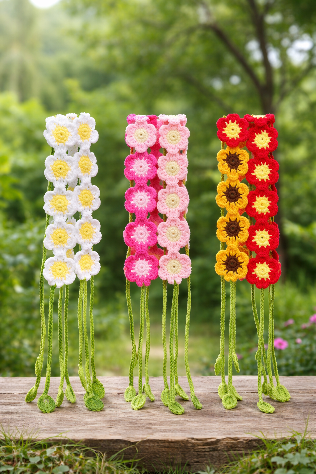 Handcrafted Crochet Floral Hair Tie (Parandi Style)