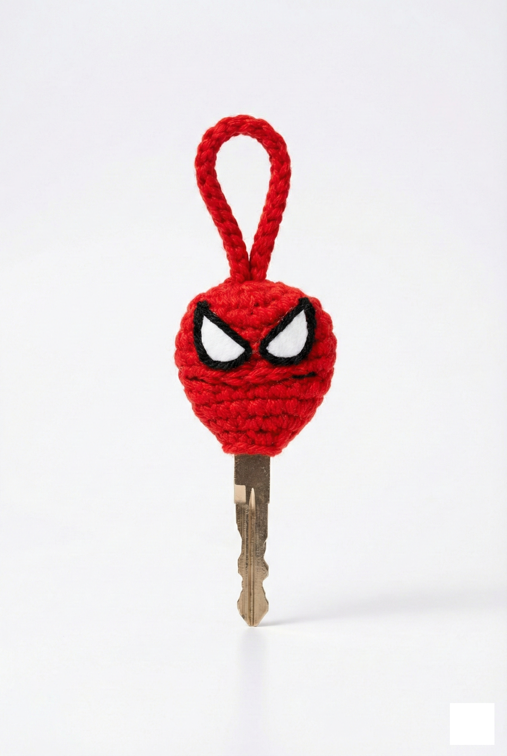 Spider-Themed Handmade Crochet Key Cover | Decorative Key Accessory